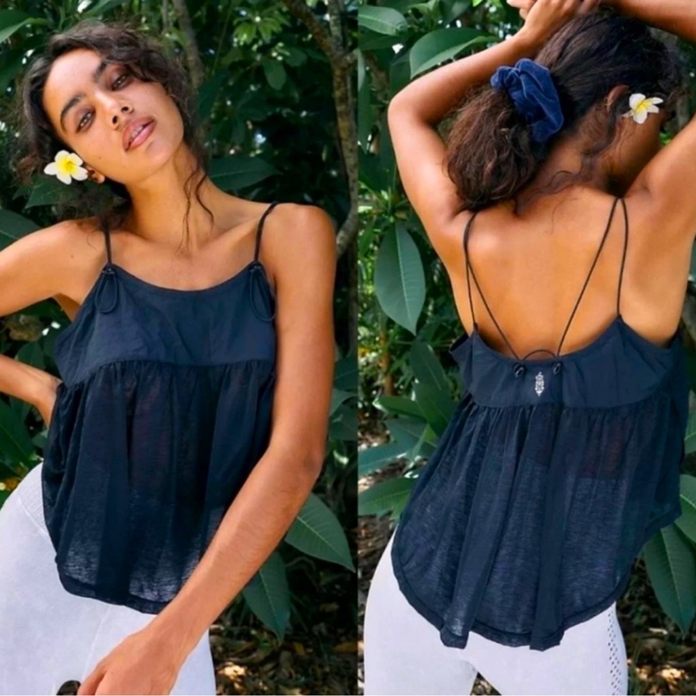 Free People Catch My Drift Tank in Black